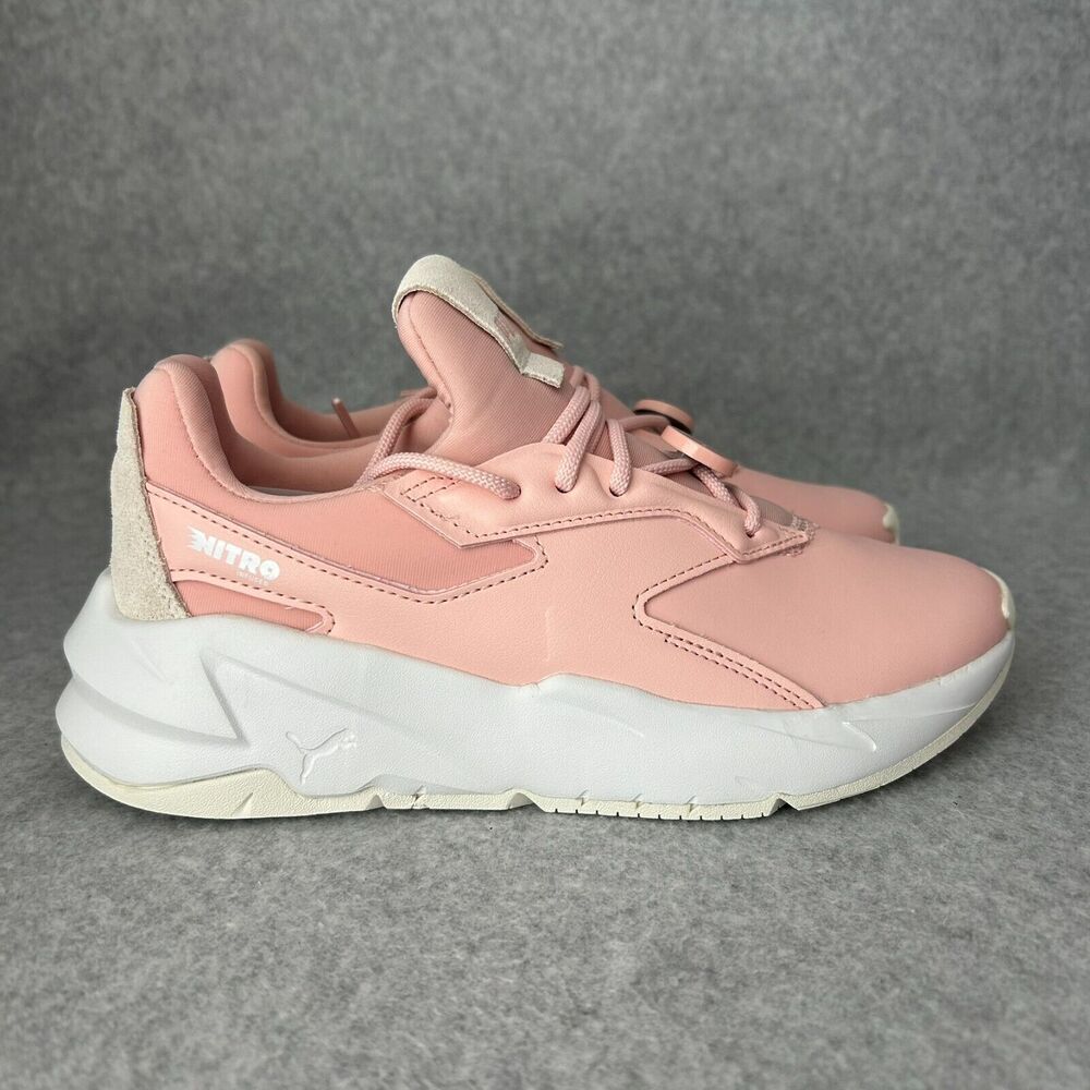 PUMA Fier Nitro Lace Up Womens Pink Sneakers Casual Shoes Size 5.5
